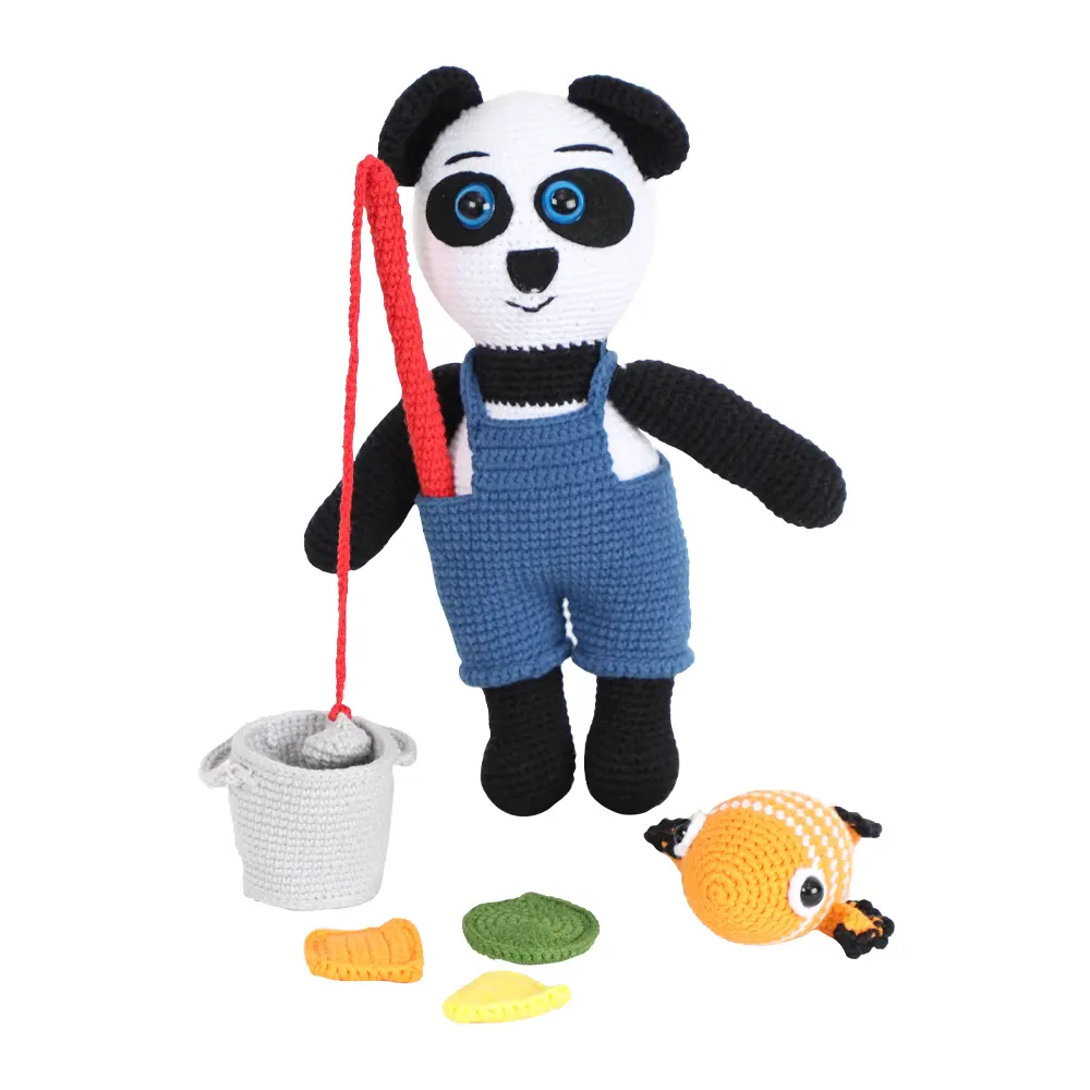 AMİGURUMİ PANDA EĞİTİCİ SET -  ANTPANDAST1-Mavi-1